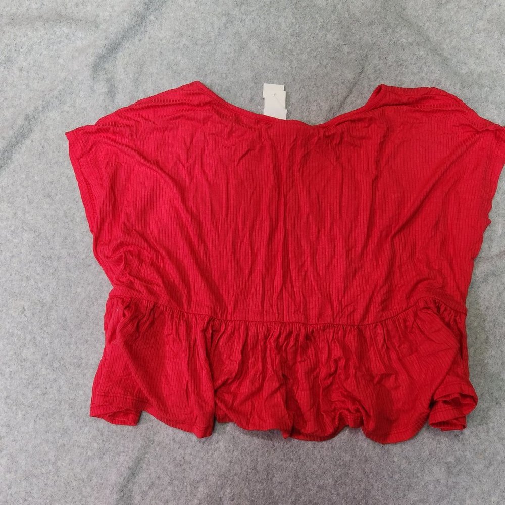 AQUA Women's Flounce Blouse Top - Size M Medium - NEW w/ TAGS - Picture 3 of 4